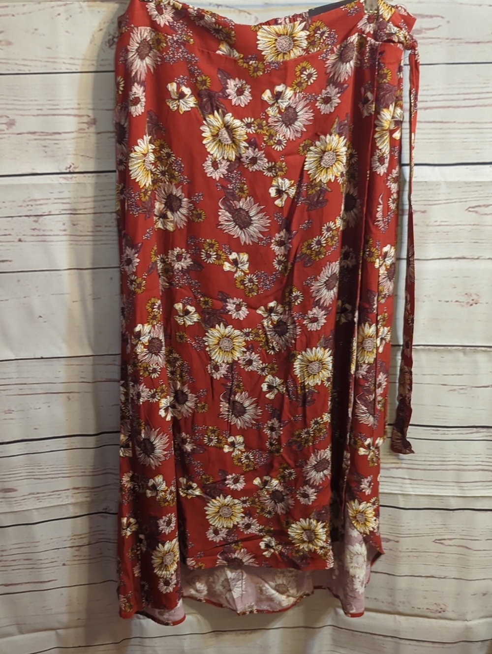 Maurice Floral Wrap Look Maxi Skirt